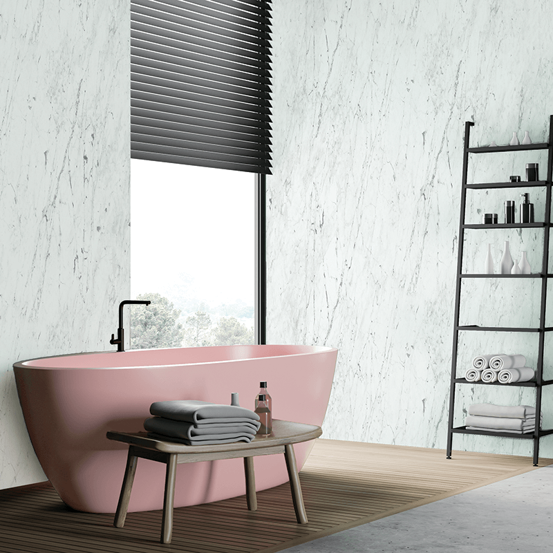 Bianco Spino (matt) 6mm Zest Wall Panel 500mm x 2.6m Pk3 Image